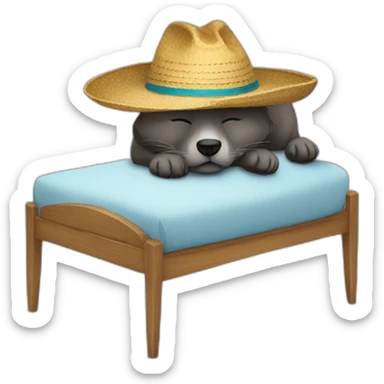 Dormir con sombrero sticker