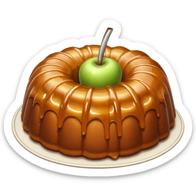 Caramel apple Bundt cake sticker