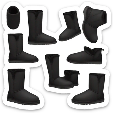 black ugg boots sticker