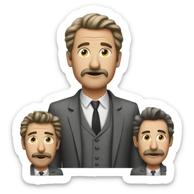 three crazy crazy men, dressed differently and from different countries sticker