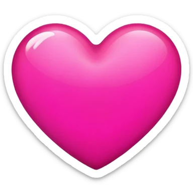 Hot pink heart sticker