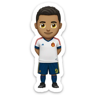 Ronaldo con la camiseta de españa sticker