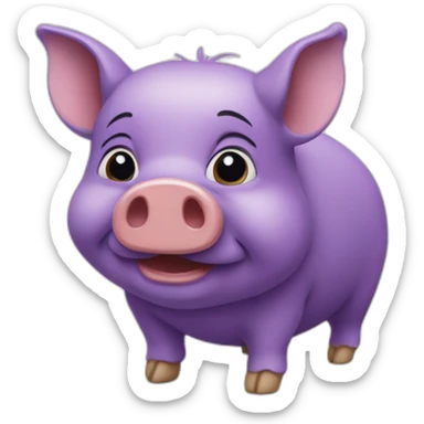 Cochon d'Inde violet sticker