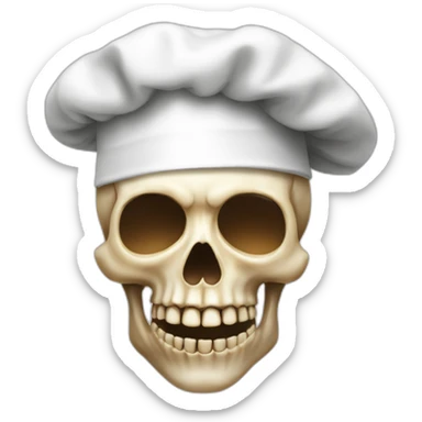 Skull Chefs Kiss with Italian hand sticker