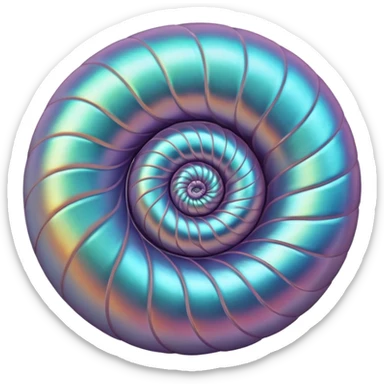 Nautilus spiral sticker