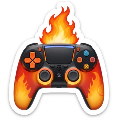PlayStation 5 on fire sticker
