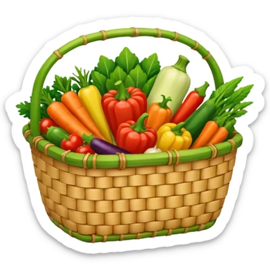  bamboo-basket vegetable sticker