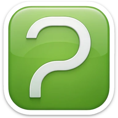 green rounded icon with white developer code brackets apple style emoji sticker