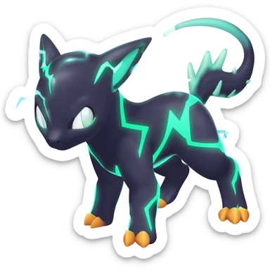Elemental Dark-type-Electric-type natural Pokémon-Fakémon-creature sticker
