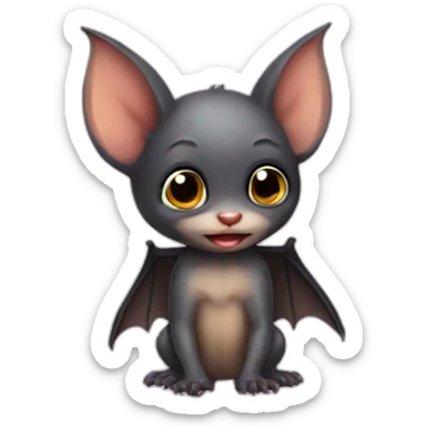 Baby bat sticker
