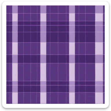 Purple tartan pleated mini skirt, isolated sticker