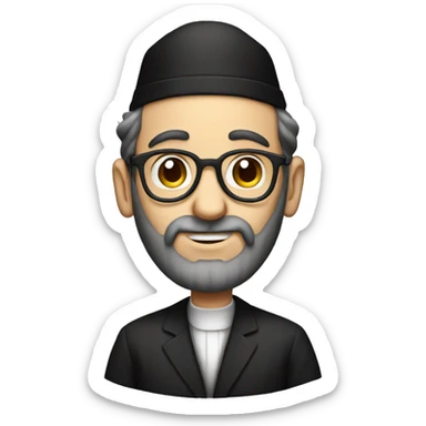 An emoji of a Jewish rabbi  sticker