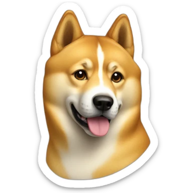 overly detailed doge sticker