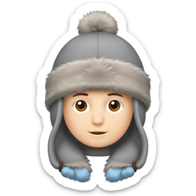 russian winter hat sticker