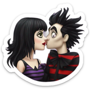 Lydia Deetz kissing Beetlejuice sticker
