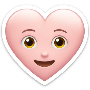 Blush pink heart sticker