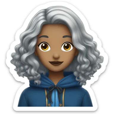 Ravenclaw girl with grayish hair sticker