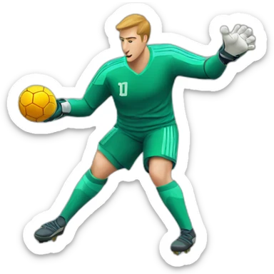 goalkeeper-blocking-ball sticker