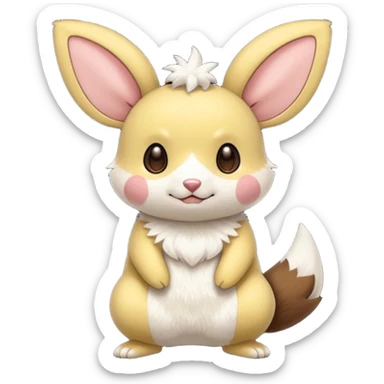Teddiursa-Minccino-Pichu-fusion  sticker