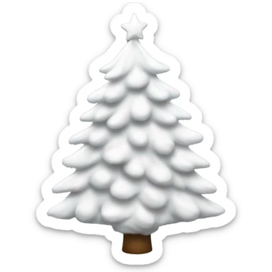 white christmas tree sticker