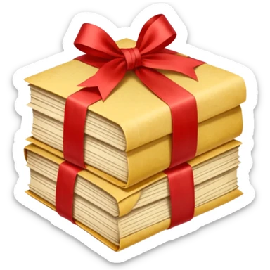 Stack of ager letters, tied with a red ribbon sticker