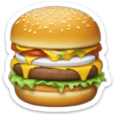Homer Simpson mangeant un burger sticker