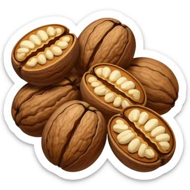 Walnut nuts without shell sticker