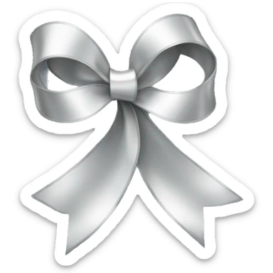 Silver ribbon sticker