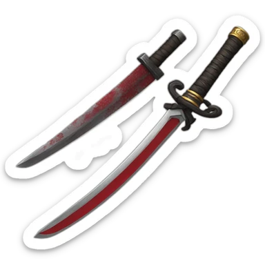 Katana rouge sticker