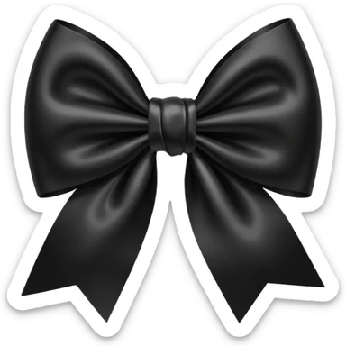 Black bow emoji sticker