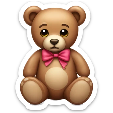 Teddy bear with bow sticker
