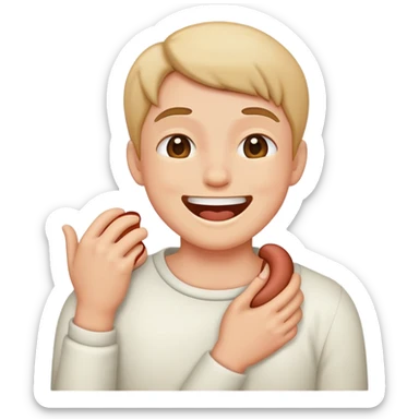 funny joke chocking yourself sticker