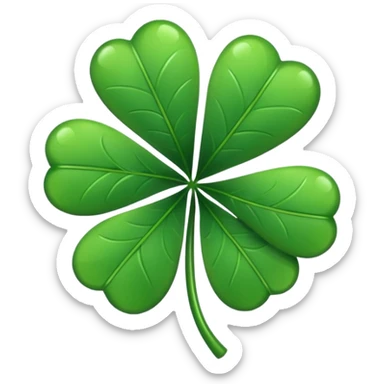 Make a Emoji of five leaf clover sticker