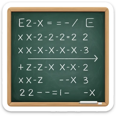 math formula on a chalkboard sticker