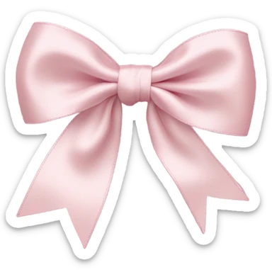 A cute soft pink silk bow coquette sticker