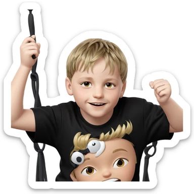 dreamy boy in black shirt sticker