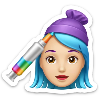 hair dye tube sticker