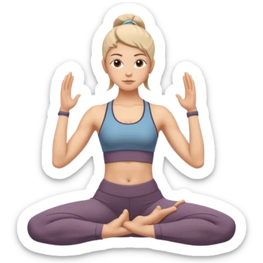warrior yoga pose sticker