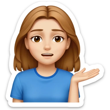 Draw this girl in the same style and appearance, but with a laughing expression. Do not change her facial features, clothes, or hairstyle. iOS emoji style. sticker