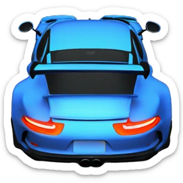 blue porsche 911 gt3 rs 2019 car  sticker