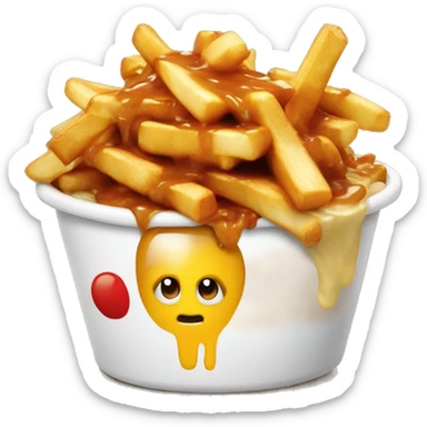 poutine qui mange une poutine sticker