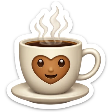a cup of coffee sticker
