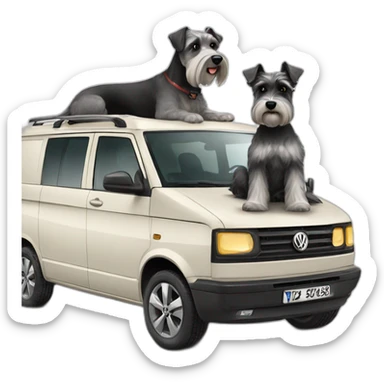 Zwergschnauzer & VW California sticker