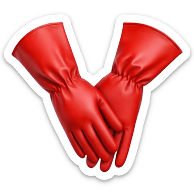 Red hair dye gloves sticker