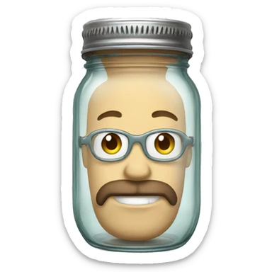 glass mason jar sticker