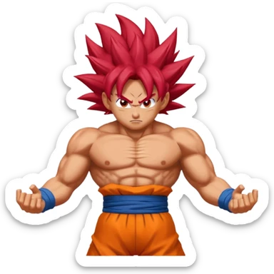 Goku super saiyan god sticker