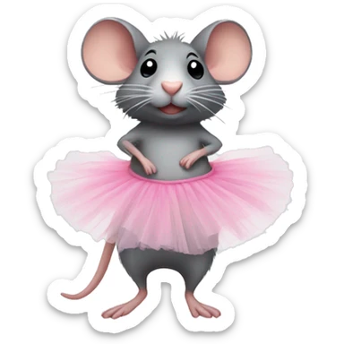 Rat in a tutu  sticker