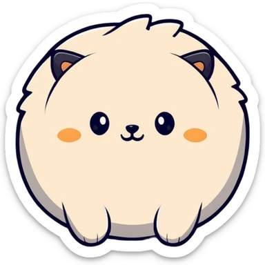 fluffy pillow sticker