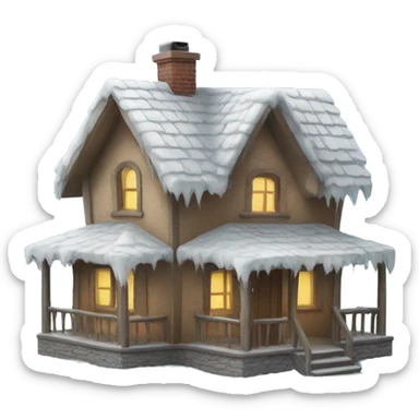 Winter house sticker