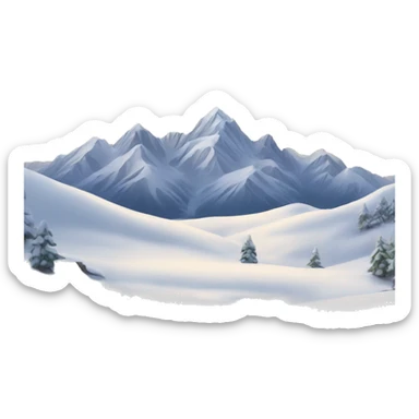 mountains snow sticker